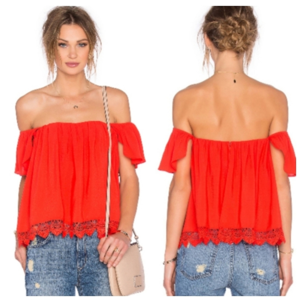 Lovers + Friends Life's A Beach Off Shoulder Top